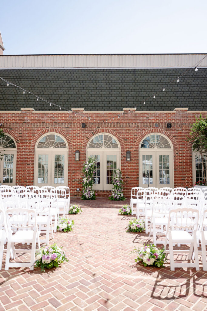 wedding ceremony at the Alexandrian hotel